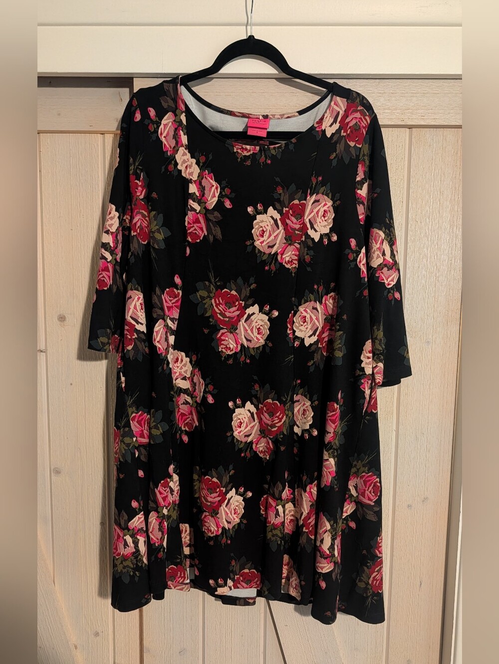 Torrid x Betsey Johnson Ponte Floral Skater Dress with Back Cutout Size 3X